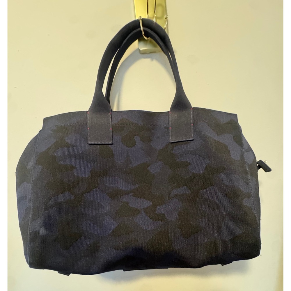 Rothys The Overnighter Navy Camo Knit Travel Duffel Weekender Bag